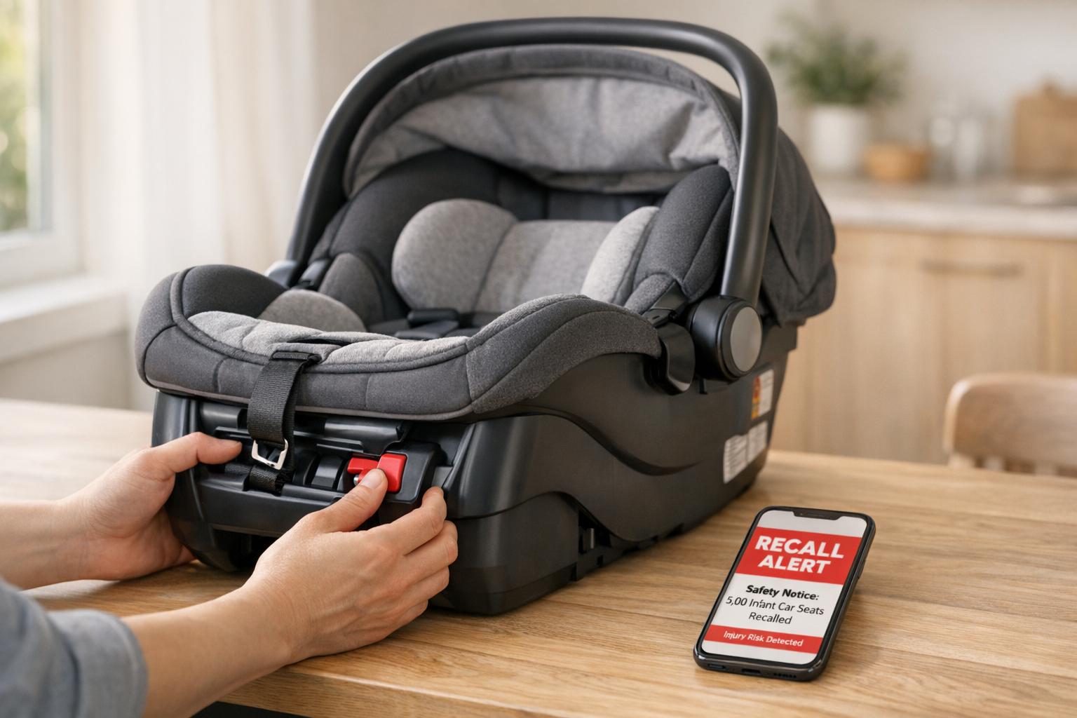 5,000 infant car seats recalled due to identified injury risks