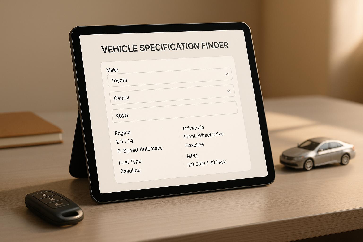 Vehicle Specification Finder